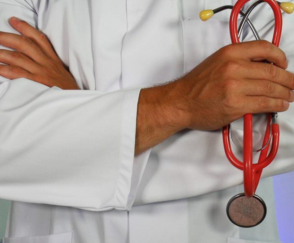 Doctor Holding Stethoscope His Hands